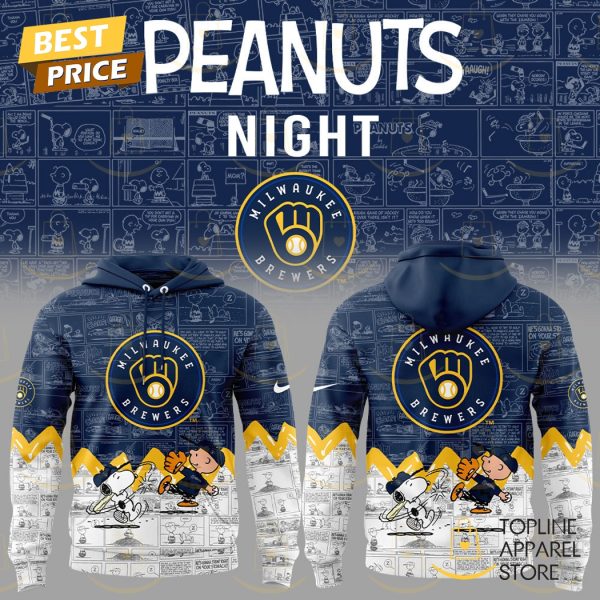 Milwaukee Brewers x Peanuts Night 75th Years Hoodie