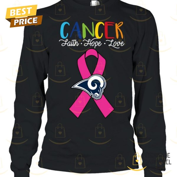 Los Angeles Rams Cancer Faith – Hope – Love Unisex T-Shirt