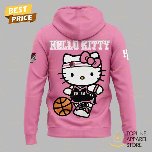 2025 Portland Trail Blazers x Hello Kitty Hoodie – Pink