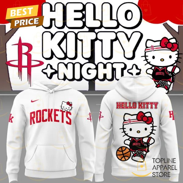 2025 Houston Rockets x Hello Kitty Hoodie – White