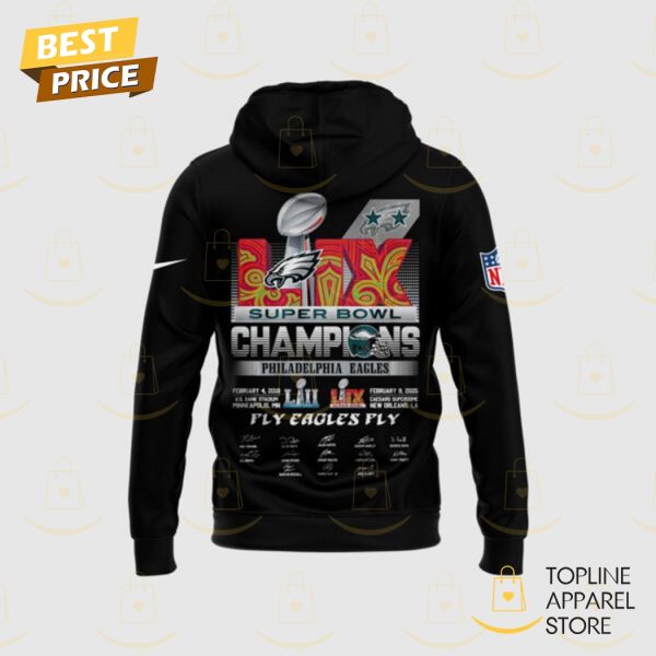 Philadelphia Eagles Super Bowl LIX Hoodie Signature Hoodie