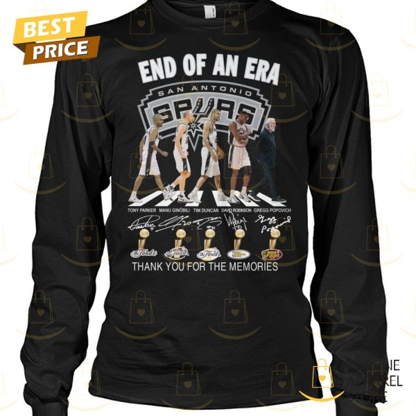 End Of An Era San Antonio Spurs Signature Thank You For The Memories Unisex T-Shirt