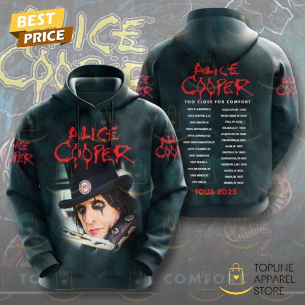 Alice Cooper 2025 Tour Too Close For Comfort Hoodie