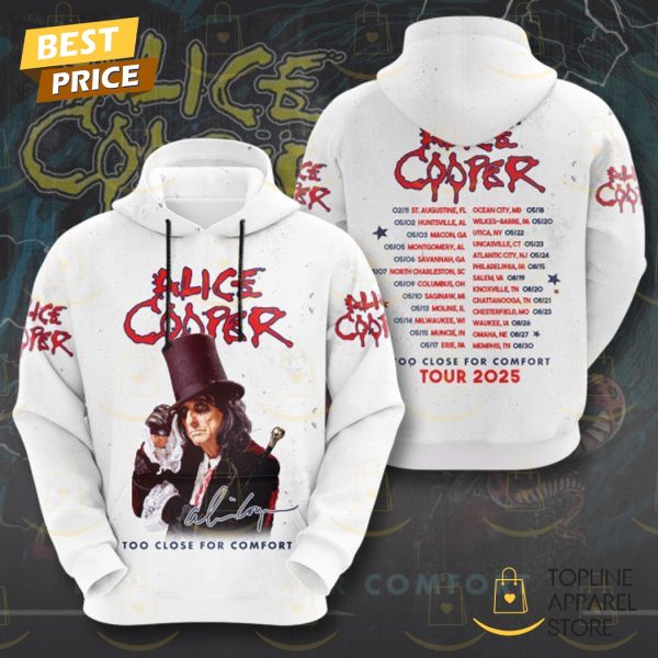 Alice Cooper Too Close For Comfort Signature Hoodie