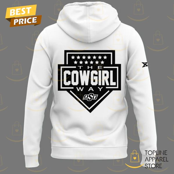 2025 OSU Cowgirl Softball Hoodie – White