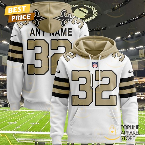 Personalized 2025 New Orleans Saints Design Hoodie – White