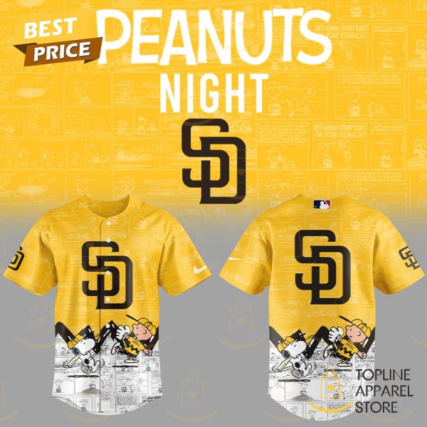 San Diego Padres x Peanuts Night 75 Years 2025 Baseball Jersey