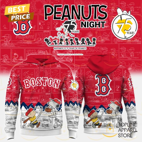 Boston Red Sox x Peanuts Night 75 Years Hoodie