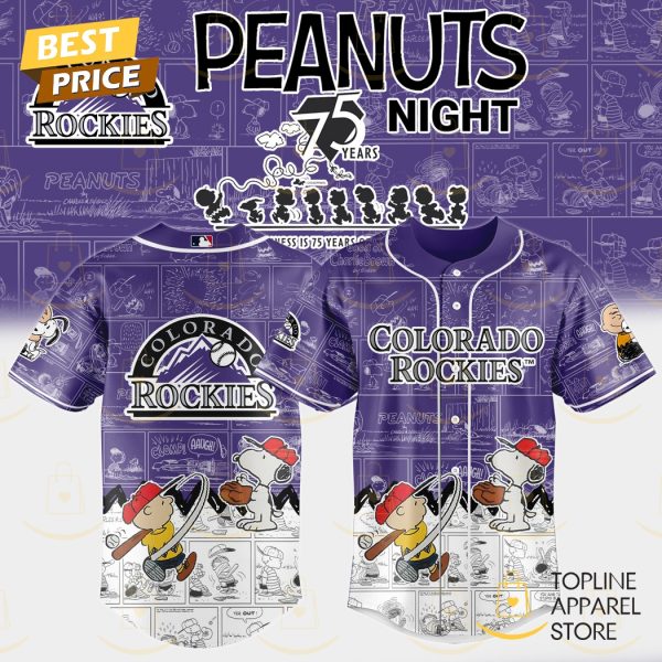 Colorado Rockies x Peanuts Night 75 Years 2025 Baseball Jersey