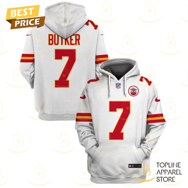 Harrison Butker Kansas City Chiefs Hoodie – White