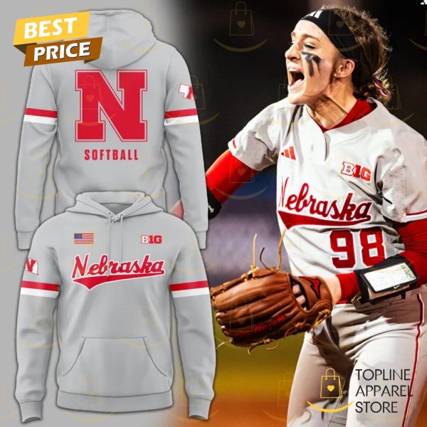 Nebraska Cornhuskers Softball 2025 Hoodie – Grey