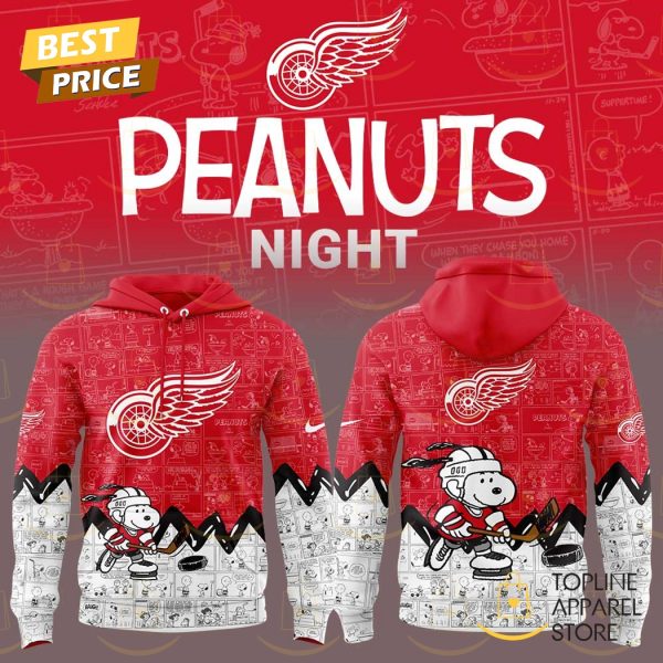 Detroit Red Wings Anniversary Of Peanuts Hoodie