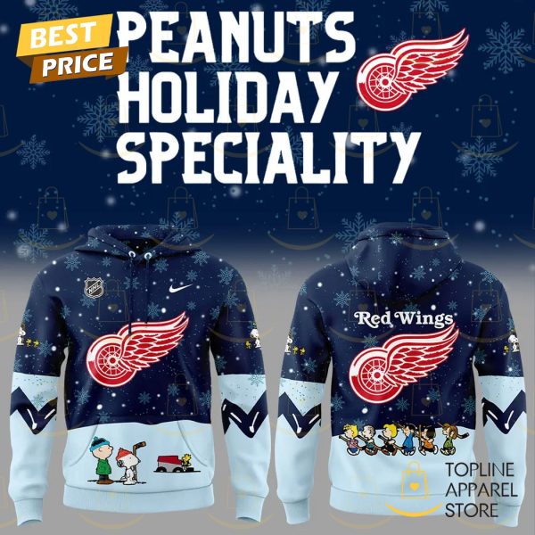 Detroit Red Wings Peanuts & Snoopy Night Design Hoodie