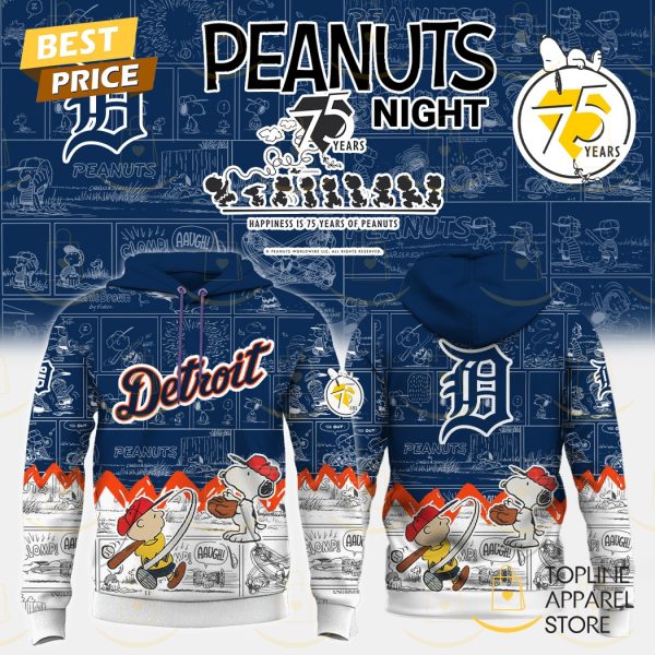 Detroit Tigers x Peanuts Night 75 Years Hoodie