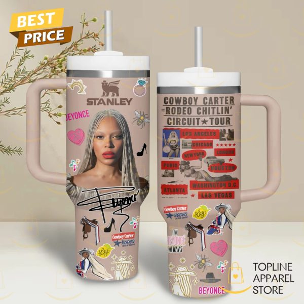 Beyonce Cowboy Carter Signature Tumbler With Handle And Straw