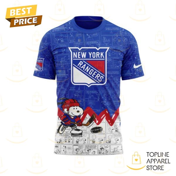 New York Rangers Anniversary Of Peanuts 3D T-Shirt