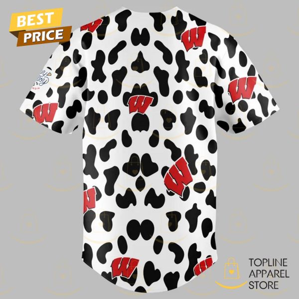 Cow Print Wisconsin Badgers Baseball Jersey