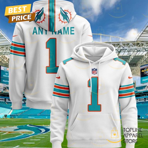 Personalized 2025 Miami Dolphins Design Hoodie – White