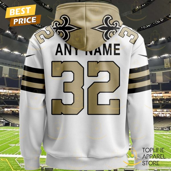 Personalized 2025 New Orleans Saints Design Hoodie – White