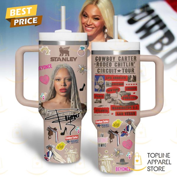 Beyonce Cowboy Carter Signature Tumbler With Handle And Straw