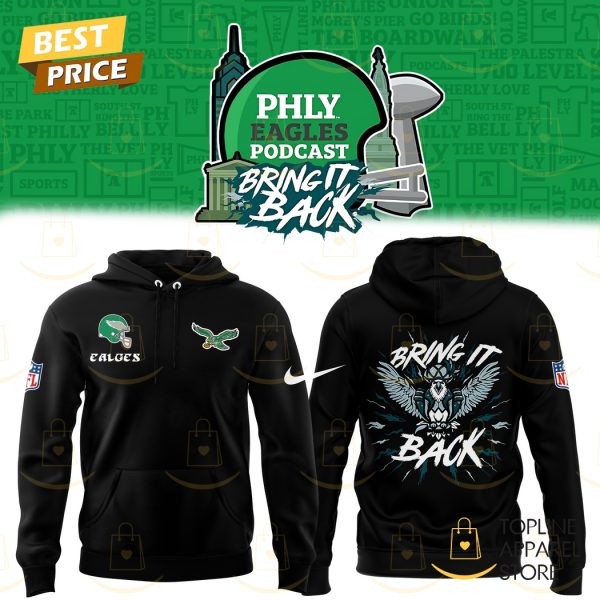 Philadelphia Eagles Bring It Black Design Hoodie – Black