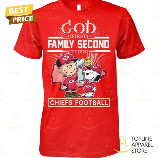 Peanuts x God First Family Second Then Kansas City Chiefs Unisex T-Shirt