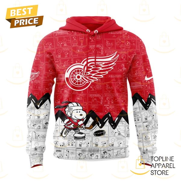 Detroit Red Wings Anniversary Of Peanuts Hoodie