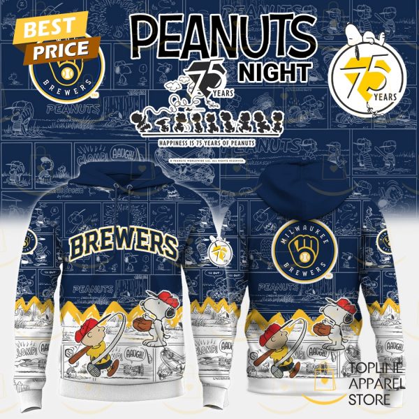 Milwaukee Brewers x Peanuts Night 75 Years Hoodie