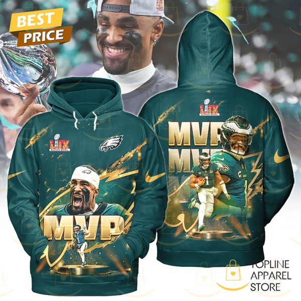 Jalen Hurts MVP Super Bowl LIX Champions Philadelphia Eagles Hoodie