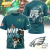 Jalen Hurts MVP Super Bowl LIX Champions Philadelphia Eagles 3D T-Shirt