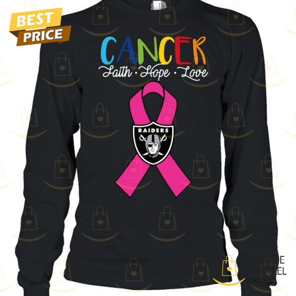 Las Vegas Raiders Cancer Faith – Hope – Love Unisex T-Shirt