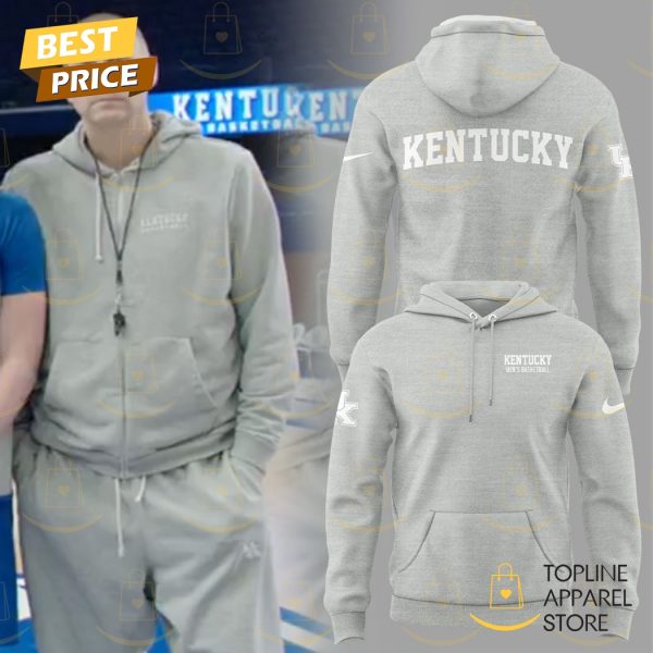 Kentucky Wildcats Mens Basketball Grey Hoodie