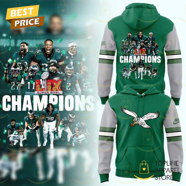 Super Bowl LIX Champions 2025 Philadelphia Eagles Design Hoodie