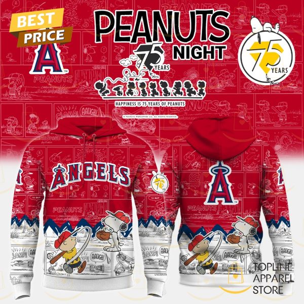 Los Angeles Angelse x Peanuts Night 75 Years Hoodie