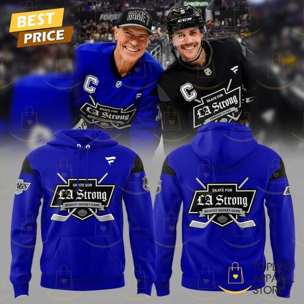 Los Angeles Kings LA Strong Benefit Hockey Game Hoodie