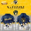 Milwaukee Brewers x Peanuts Night 75th Years Hoodie