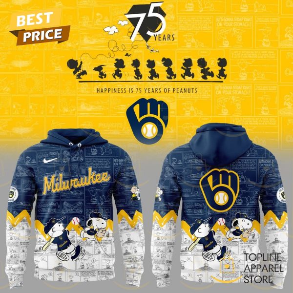 Milwaukee Brewers x Peanuts Night 75th Anniversary Hoodie