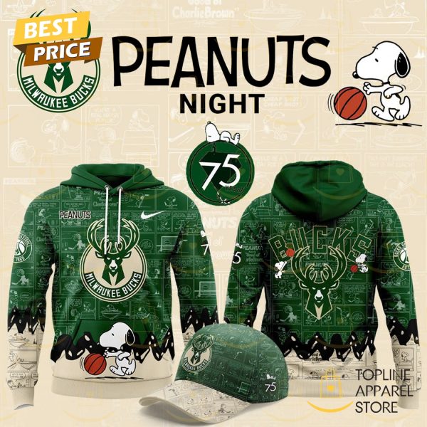 Milwaukee Bucks 75th Anniversary Of Peanuts Hoodie