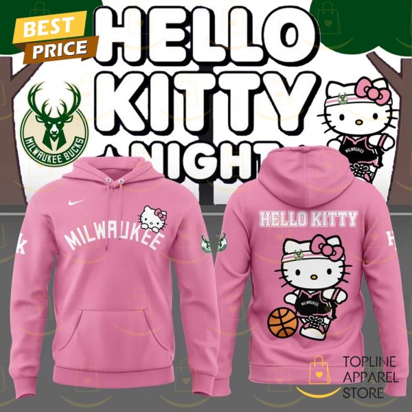 Milwaukee Bucks x 2025 Hello Kitty Hoodie – Pink