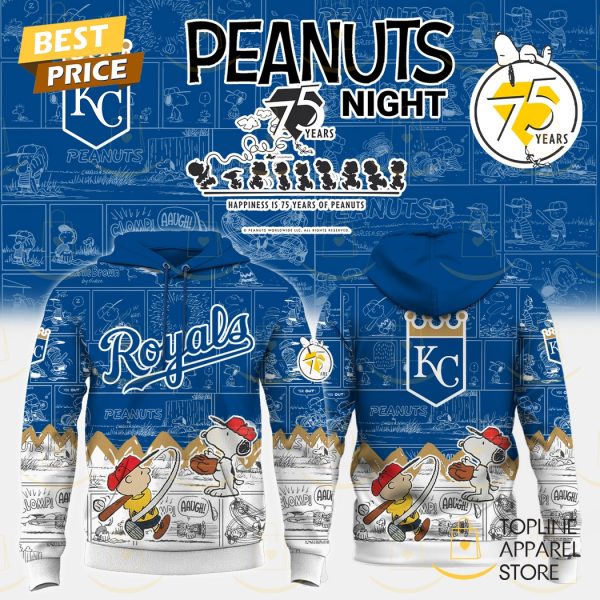 Kansas City Royals x Peanuts Night 75 Years Hoodie