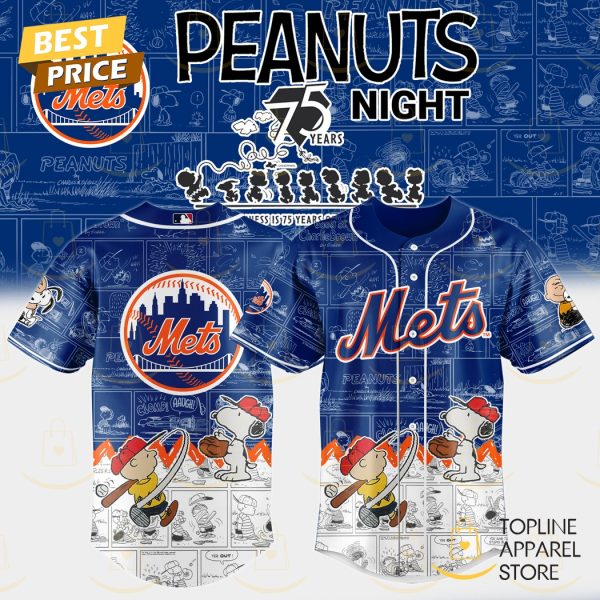 New York Mets x Peanuts Night 75 Years 2025 Baseball Jersey