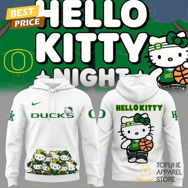 Oregon Ducks Women Basketball x Hello Kitty Hoodie – White