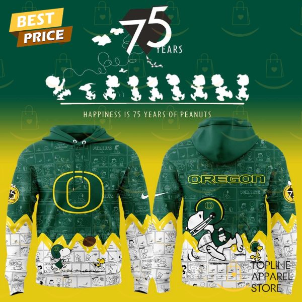 Oregon Ducks x Peanuts Night 75 Years Hoodie