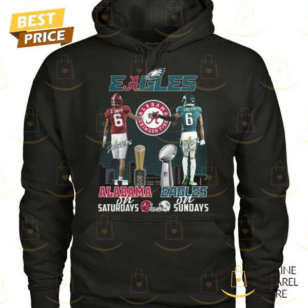 Alabama Crimson Tide On Saturdays x Philadelphia Eagles Sunday Signature Unisex T-Shirt