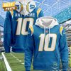 Personalized 2025 Los Angeles Chargers Design Hoodie – White