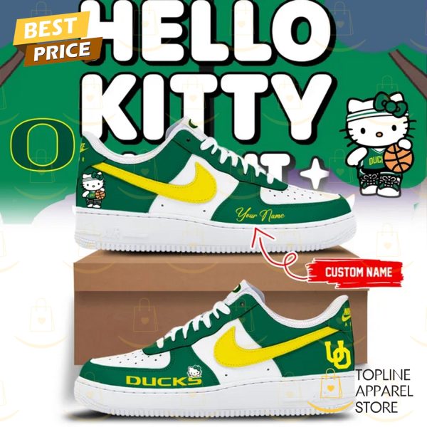 Personalized Oregon Ducks Women Basketball x Hello Kitty Air Force 1