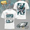 Philadelphia Eagles Champions Super Bowl LIX – Fly Eagles Fly 3D T-Shirt – Black