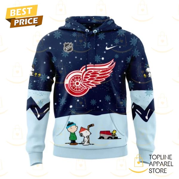 Detroit Red Wings Peanuts & Snoopy Night Design Hoodie