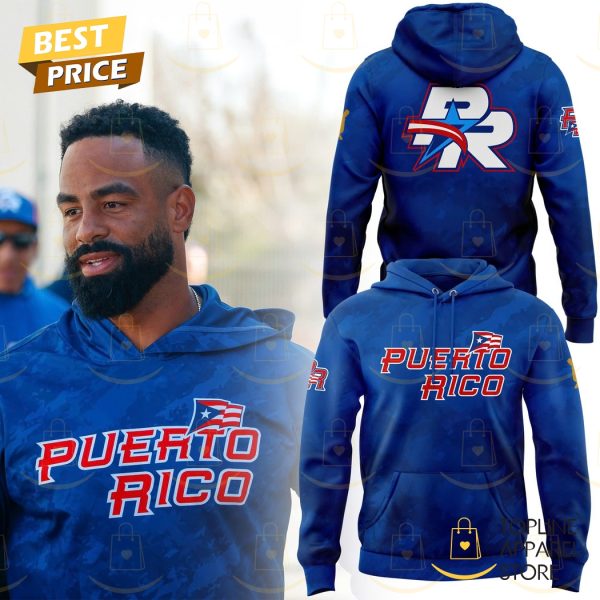 Puerto Rico Baseball Design Hoodie – Blue