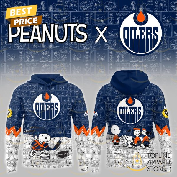 Edmonton Oilers x Peanuts Night 75th Years Hoodie
